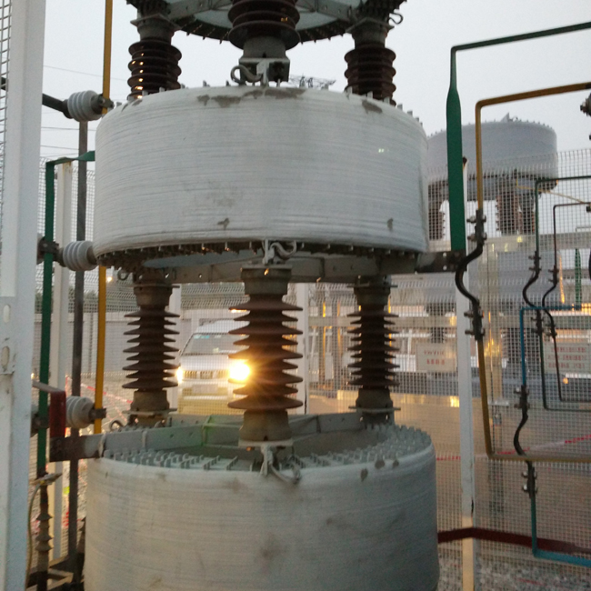 廣東佛山一所110kV大欖站、虹嶺站10kV 4組串聯(lián)電抗器外絕緣處理-（硅橡膠絕緣涂料）